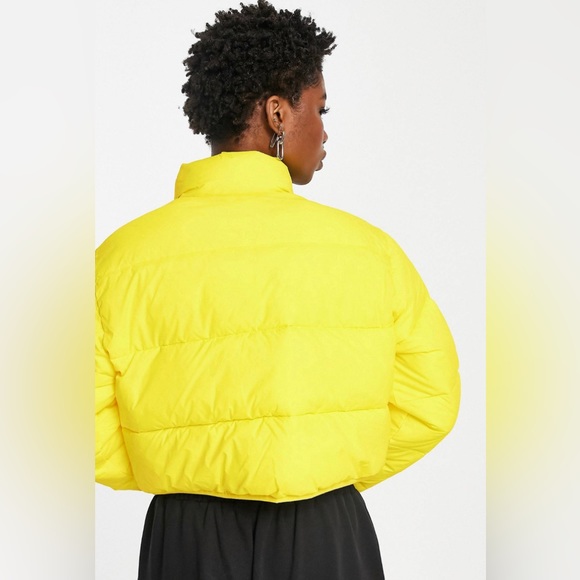 ASOS Jackets & Coats Nwt Asos Yellow Cropped Puffer Jacket Poshmark